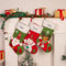 Gemszoo Personalisierte Weihnachtsstrümpfe, personalisierbar, mit Namen, Weihnachtsdekoration, Weihnachtsstrumpf, Geschenktüte mit Strumpfhalter-Haken (Stil 3 (1–3 Stück)