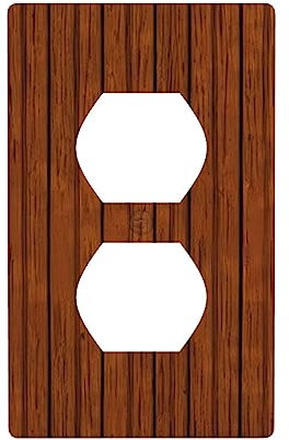 Braune Duplex-Steckdose mit 1 lackierter Schraube für Lichtschalter, Dimmer und Steckdosen