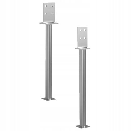 Marke Einschraub Bodenhülsen Pfostenträger Stützenfuß Feuerverzinkung - für Zäune, Unterstände, Carports, Pergolen (90x90x130 R500)