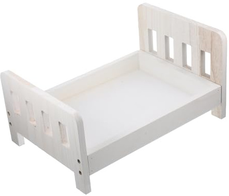 Vintage Holz Babybett Foto Requisite Weiß, Dekorativ und Stabil | Requisiten für Neugeborenenfotografie, Requisiten für Fotografie mit Kleiner Betten, Foto Requisiten