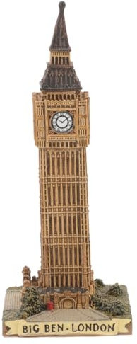 Alipis Große Uhr Miniatur Modell Aus Harz Vintage Figur Architektur Dekoration Desktop Ornament Für Zuhause Und Büro