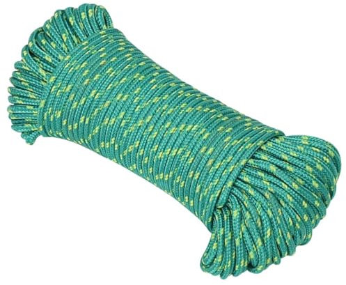 Chaduof Bootsseil Grün 5 mm 25 m Polypropylen, Ankerleine, Boot Fenderleine, Festmacherleine, Tauwerk, Kletterseil, Wurfleine, Schaukelseile, Schwimmleine