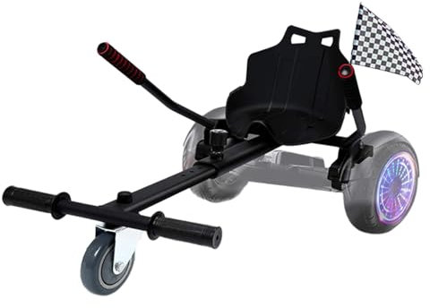 Hoverboard Gokart Befestigung | Scootersitzbefestigung, Hoverboard Kart Sitzbefestigung, Zubehör mit verstellbarer Länge für 6,5/8/10 Zoll Balancing Scooter