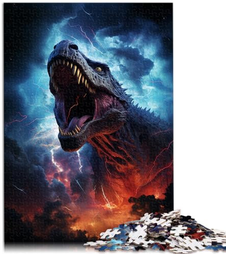Puzzle für einen kosmischen Tyrannosaurus Rex für Erwachsene, 1000 Teile, Holzpuzzle, Spaß für Aktivitäten zu Hause, Geburtstagsgeschenk, Reisegeschenk, (50 x 75 cm)