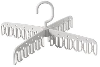 Qualiware Plastic Foldable Hanger 360 swivel hook clothes Garments Lingerie Socks Napkins Space saving hangers portable multipurpose hangers Plastic Storage hangers 2.51 x 35 x 14 cm | White