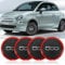 Confezione 4 per 500 Coprimozzo Ruota, 68078419AC Copricerchi Sostituzione per Fiat 500, 500 Accessori Di Ricambio per Fiat 500 2012-2022 (C)