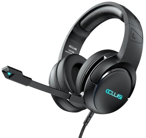 COLUSI Gaming Headset for PS5 PS4 Xbox Controller, Wired Gaming Headphone with Microphone for PC Laptop Switch, Bass Sound, 3.5mm Jack, 50mm Driver