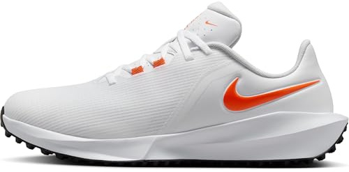 Nike Unisex Infinity G '24 Golfschuh, White/Safety Orange-Black, 46 EU