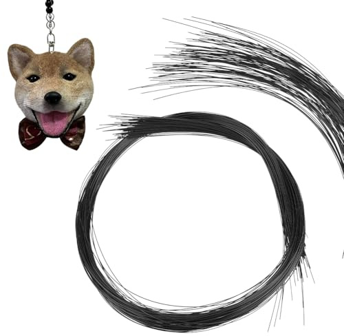 BENECREAT 80 Stück Schwarze Fursuit-Tierschnurrhaare, 70cm Lange Tierschnurrhaare zum Basteln, simulierte Tierschnurrhaare für Kätzchen, Mäuse, Kaninchen, Puppen, 0.5mm Durchmesser