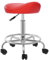 Etrhdfyts Rollhocker Höhenverstellbar, 360° Drehbarer Sitz Barhocker Sattelhocker für Büro Salon Friseur Pubs Massage Spa (Rot)