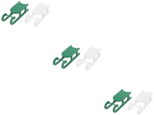 PRETYZOOM 3 Sätze Weihnachtsschlitten Dekoration Schlafzimmer Weihnachts Party Urlaub Lichterkette Batteriebetrieben Desktop-Schlitten-dekore Desktop-Dekorationen Für Weihnachten 2 Stück * 3