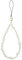 OFFCUP Phone Charm, Natural Crystal Beaded Charms Lanyard, Anti- Lost Charm Wrist Strap Phone Lanyard Wrist Strap Keychain for Wallet Handbag Camera Cell Decoration (White)