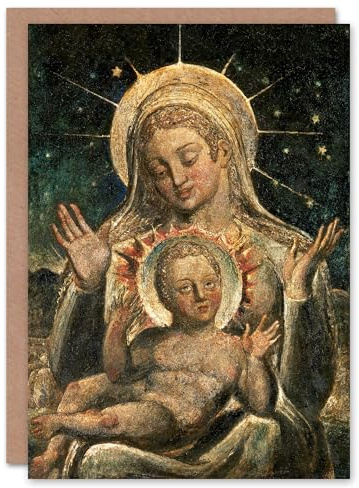 Artery8 William Blake Art Card Virgin Mary and Child Painting