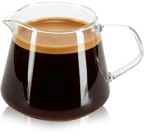 400 ml Kaffeeglasserver, Mini transparent Antiscalding Coffee Sharing Cup Tasse kleiner Tee Carafe Tea Pitcher für Home Office Travel (400 ml)