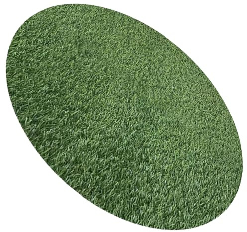 NUOBESTY Tapis Rond Gazon Artificiel Décoration de Table Extérieur Pelouse Synthétique Verte pour Salon Cuisine Bureau