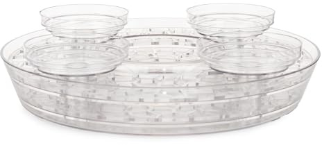 VIVANO DESIGN Adventskranz Stecksystem Transparent 30 cm DIY | Ganzjähriges Stecksystem · Für Stab- & Stumpenkerzen · Mit Wasserkammer · Transparentes Design