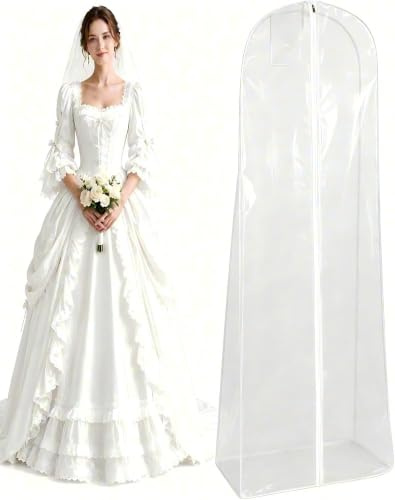 Kleidersack, Kleidersack Brautkleid, Anzug Schutzhülle, Staubdicht Kleidersäcke, für Brautkleider, Kleider, Abendkleider, lange Mäntel Anzug Jacken und Aufbewahrung Kleiderhülle (180 * 60 * 32cm)