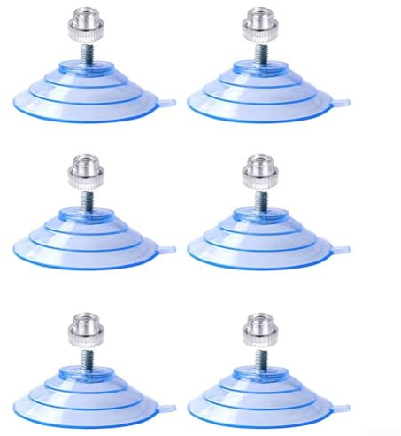 Lot de 6 crochets à ventouse en PVC transparent pour verre, miroirs et carreaux – Support mural réutilisable avec capacité de charge de 2 kg, inodore et écologique