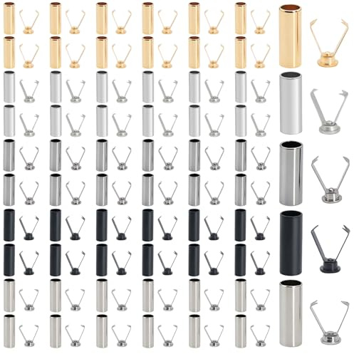60 Stück Kordelstopper Metall, Kordelenden Metall, Rope Laces Kordelstopper für Schnürsenkel Endkappen, Kordel Ende für Hoodies Rucksäcke Sportkleidung Seilstopper DIY Reparatur Zubehör(5 Farben)