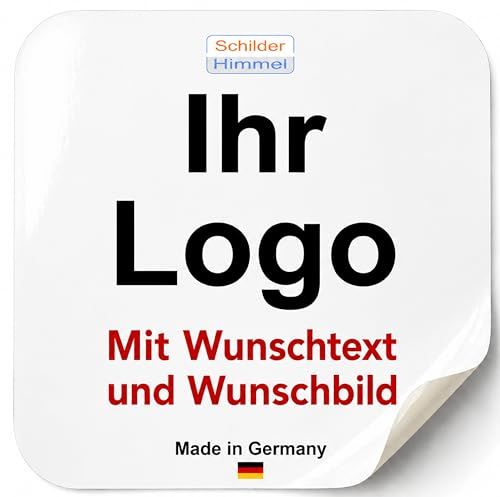 Personalisierte Aufkleber mit Wunschtext, Bild & Motiv | Wasserdichte Folie Bis zu 3 Jahre UV-beständig Für innen und außen geeignet Mit Logo, Text, Bild oder Motiv Viele Größen
