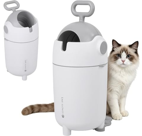 Autrfso - Papelera con pañales antiolores, 12 L, diseño de dibujos animados sin recarga | Papelera de 12 L, antiolores, tapa hermética, compartimento interior, sin recarga, fácil de usar