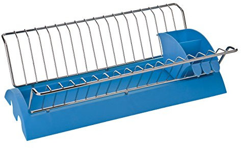 Premier Housewares Dish Drainer with Removable Cutlery Caddy - Blue