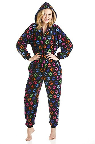 Camille Womens Multicoloured Paw Print Onesie