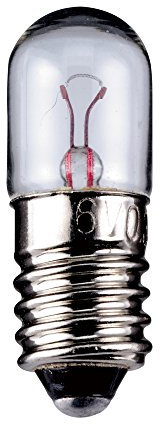 Röhrenlampe Sockel E10 6,3 Volt 2,0 Watt 28 mm ,10er Pack