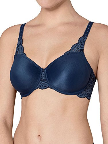 Triumph Ladies Underwire Bra, Amourette 300 W 01, Blue (Navy Ra), 34C (Manufacturer Size: 75C)