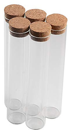 Jarvials 150ml reagenzglas glasflasche mit kork, große kapazitäten für mehr dinge mit großem durchmesser (24, 150ml)