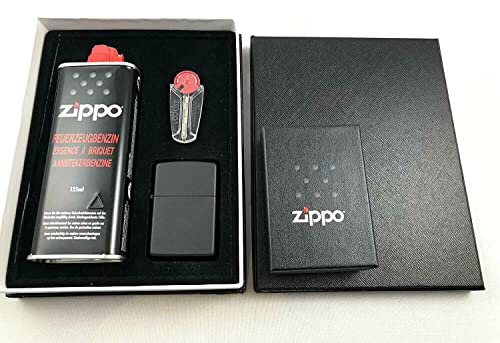 Zippo Feuerzeug schwarz matt Geschenk Set - 60001320