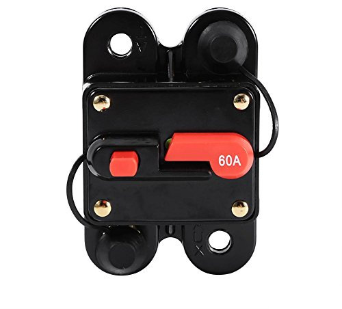 Porte-fusible de réinitialisation de disjoncteur, 50Amp -100Amp Porte-fusible de réinitialisation de disjoncteur porte-fusible étanche 12-24V neuf(60A)