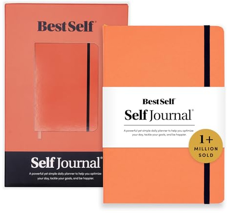Self Journal by BestSelf — Undated 13-Week Planning, Productivity and Positivity System for Max Achievement and Goal Success — Habits, Goals, Self Care, Daily, Weekly and Gratitude Journal (Coral)