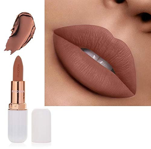 AQUAPURITY PHOERA ABSOLUTE VELVET MATTE LIPSTICK LONG LASTING WATERPROOF PIGMENT MAKEUP UK (102 Nude)