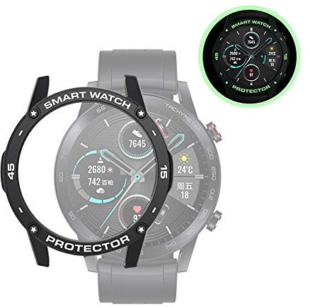 DaMaiFeng Lin-L for Huawei Honor Magic 2 46mm Smart Watch TPU Custodia Protettiva, Colore: Nero + Bianco Luminoso Verde Cover Protettiva Custodia