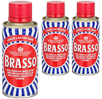 3 x 175ml Longer Lasting Shine Polish Brass Metal Cleaner