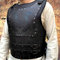 Mooke Steampunk Gothic Ritter Pu-Leder Brustpanzer, Wikinger Mittelalterliche Krieger Lederrüstung Verstellbare Schnürung Für LARP/Cosplay Aktivitäten,Schwarz