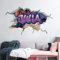tjapalo® vr201 3D Wandtattoo Graffiti Name Wandaufkleber Kinderzimmer Mädchen wandtattoo Teenager Cool Wandtattoo Kinderzimmer Name, Größe: B100xH58cm