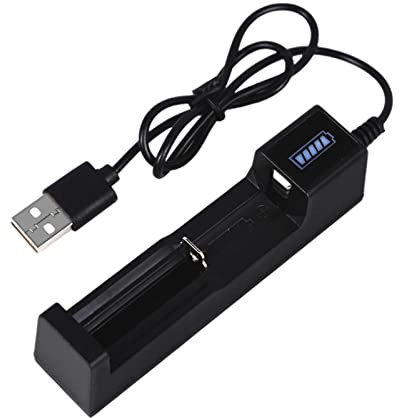 18650 Akkus Ladekoffer Single Slot USB Ladebox ABS Ladebox für Li-Ion Akkus Wiederaufladbare Akkus 16340 26650 14500 10440