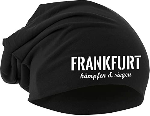 Frankfurt Kämpfen & Siegen Mütze | Fussball Ultras Sport Unisex Beanie | Schwarz