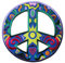 Backpatche Peace Love Symbol Rückenpatch zum Aufbügeln, Frieden Liebe, großer Patch