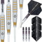 Unicorn Protech Style 2 Dartpfeile mit Stahlspitze, Silber/Gold, 21 g