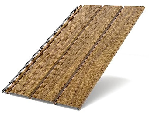 Bryza Kunststoffpaneele Nussbaum Gold Holzoptik 1,50m Wandpaneele Deckenpaneele Innen und Außen Unterdachpaneele Dachkasten Wandverkleidung (Standartpaneele 1,50x0,305m)
