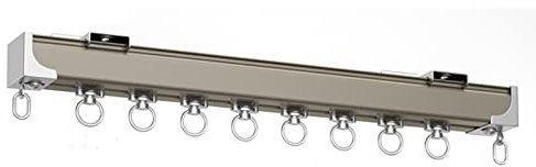 Kommerzielle lange gerade Vorhangschiene, strapazierfähige Vorhangschiene zur Deckenmontage für schwere Vorhänge, Veranda in Krankenhauswohnung, Werkstatt (Color : A, Size : 4.5m/1