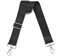 Breiter Geldbörsenriemen verstellbarer Ersatz Crossbody Bag Strap Silber Hardware Schultergurte für Canvas Tote Handtaschen, Solid-Black-38s132, Silver buckles - Wide 1.5(3.8cm) -long 52(132cm)