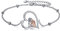 YFN Faultier-Geschenke für Frauen und Mädchen, Sterling-Silber, Faultier-Tier-Herz-Armbänder, Sterling-Silber, verstellbares Armband, Schmuck, Geschenke für Frauen und Mädchen, 17,8 cm + 5,1 cm