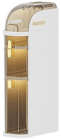 JHLP Kleiner Badezimmer-Eckschrank mit Regalen – schmaler Organizer mit transparenten Schubladen und Rollen für Küche, Schränke, Schlafzimmer, Wäsche – Toilettenpapierschrank