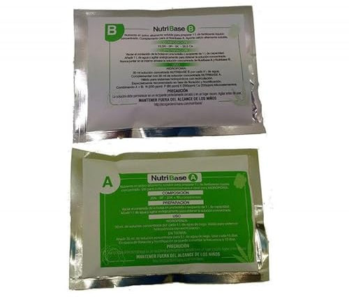 Irisana - NutriBase A+B - 2 paquets de 2 sachets hermétiques - en poudre - Engrais hydroponique - 1 l d'eau pour l'irrigation - Calcium supplémentaire pour le jardinage urbain