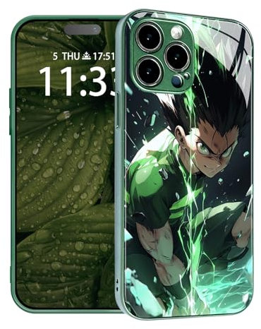 Gon Freecss HxH wasserdichte Grün Handyhülle mit Anime, langlebige, Kratzfeste Hülle, Manga-Charakter-Schutzhülle für iPhone 12 Pro