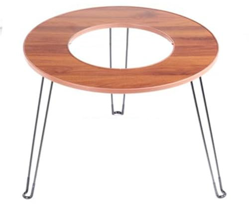 Faltbarer Campingtisch Klapptisch Picknicktische Beistelltische Holzoptik,tragbarer Niedrig-Höhe-Falttisch Mit Tragetasche Für Camping,Picknick,BBQ Und Wandern (Color : A, Size : 60 * 60 * 45)
